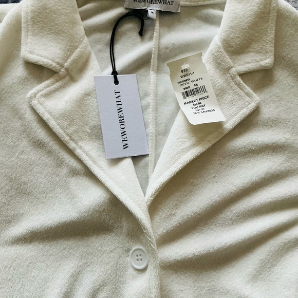 WeWoreWhat Other - WeWoreWhat Cream jumper with Classic Lapel Design